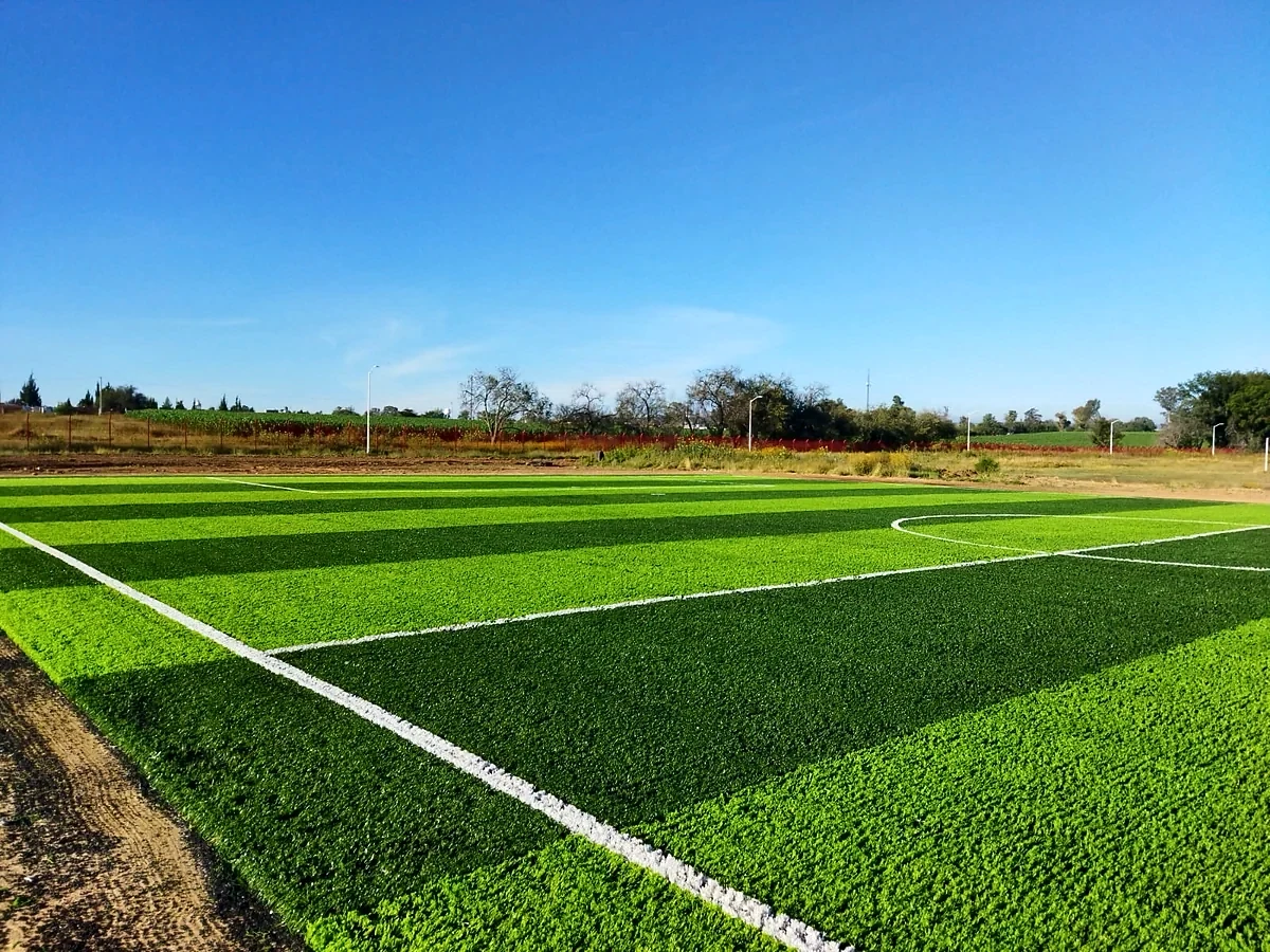 Cancha de fútbol 7 con pasto sintético en Instituto Tecnológico de Pabellón de Arteaga