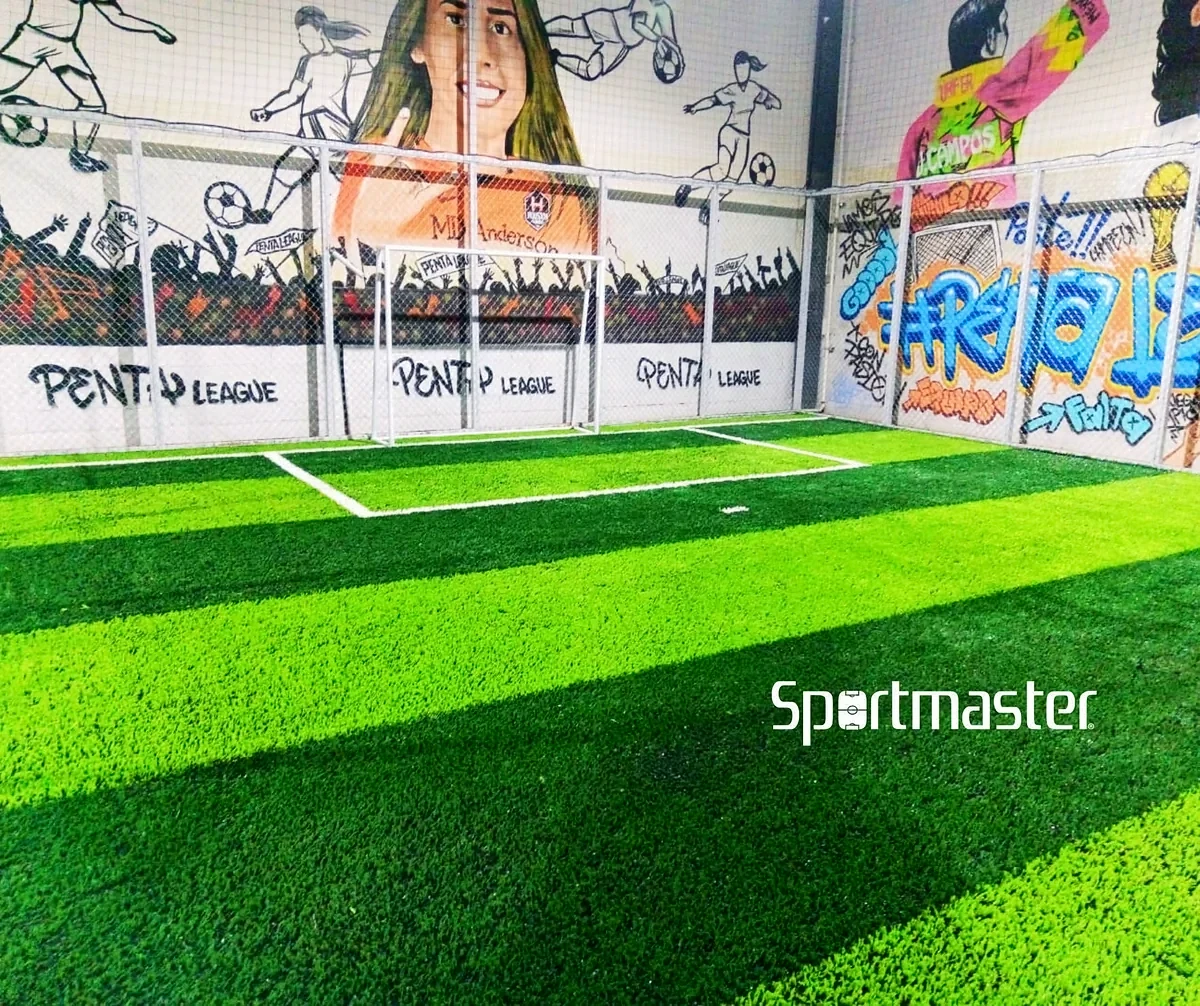 Cancha de fútbol 5 con pasto sintético en Cancha Penta League, Álvaro Obregón, Ciudad de México: otra vista de la cancha