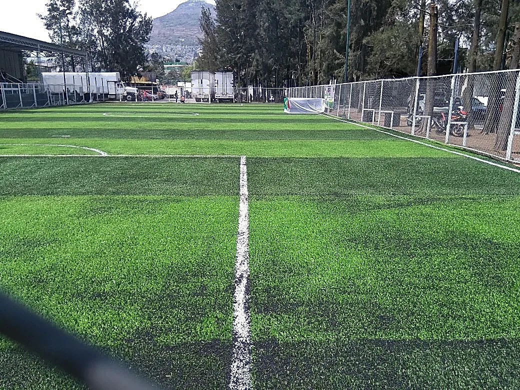 Cancha de fútbol 7 con pasto sintético en Gustavo A. Madero, Ciudad de México: otra vista de la cancha de fútbol 7