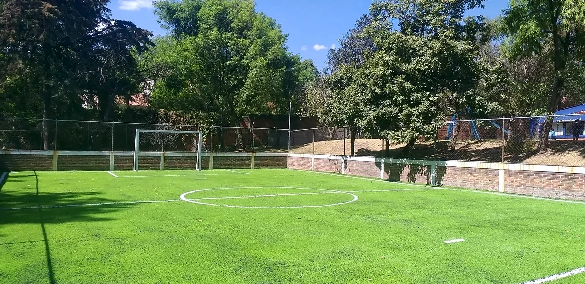 Cancha de fútbol 7 con pasto sintético en Niño IAP, Magdalena Contreras