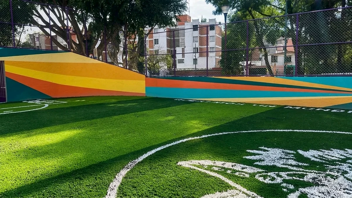 Cancha de fútbol rápido con pasto sintético en Cancha Calz. Puente de Guerra, Azcapotzalco