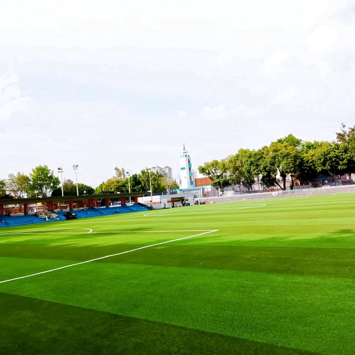 Cancha de fútbol soccer con pasto sintético en Miguel Hidalgo, Ciudad de México: otra vista de la cancha