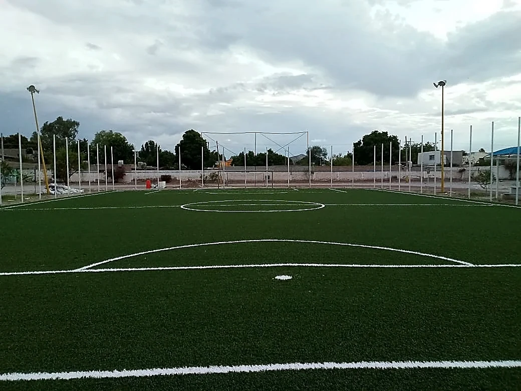 Cancha de fútbol 5 con pasto sintético en Facultad de Ciencias de la Salud, Gómez Palacio
