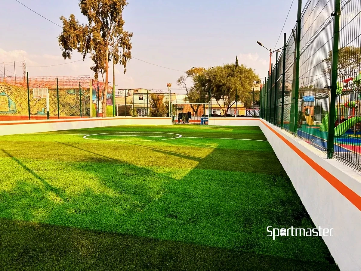Cancha de fútbol 5 con pasto sintético en Deportivo Citlaltepec, Ecatepec