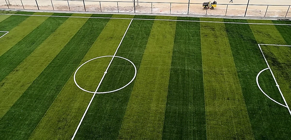Cancha de fútbol 7 con pasto sintético en Cañadas de Nanchititla, Estado de México