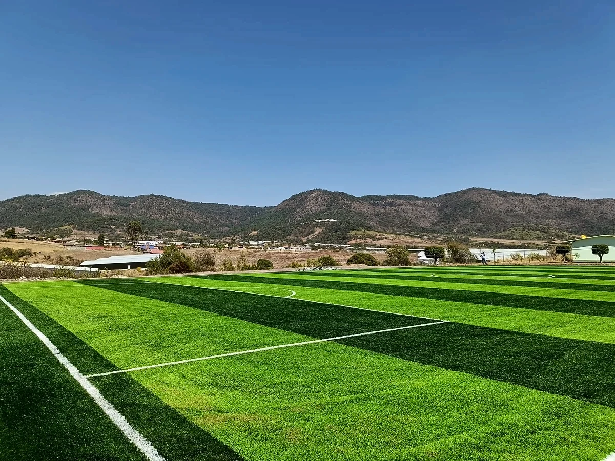 Cancha de fútbol 7 con pasto sintético en Cancha Localidad de Buenos Aires, Almoloya de Alquisiras, Estado de México: otra vista de la cancha de fútbol 7