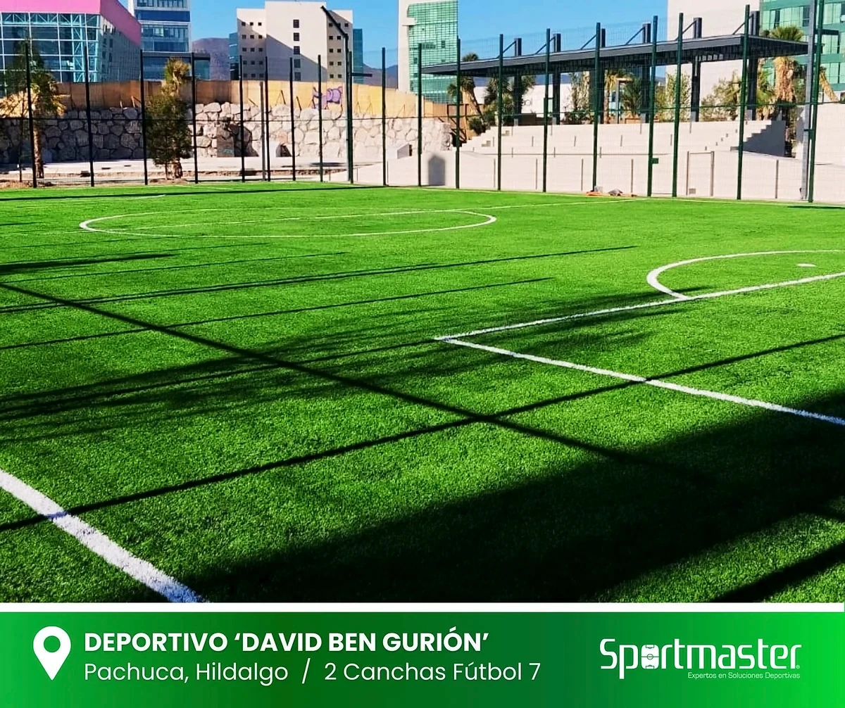 Cancha de fútbol 7 en el Deportivo David Ben Gurión, Pachuca