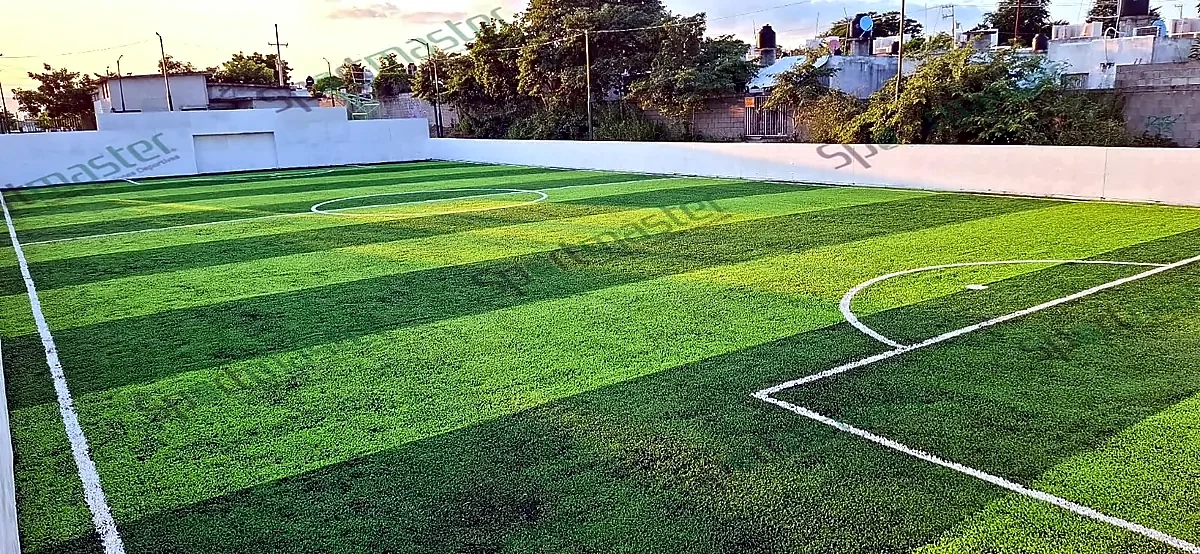 Pasto sintético en Tamuín y la Huasteca potosina: Cancha de fútbol rápido con pasto sintético en Ciudad Valles, San Luis Potosí