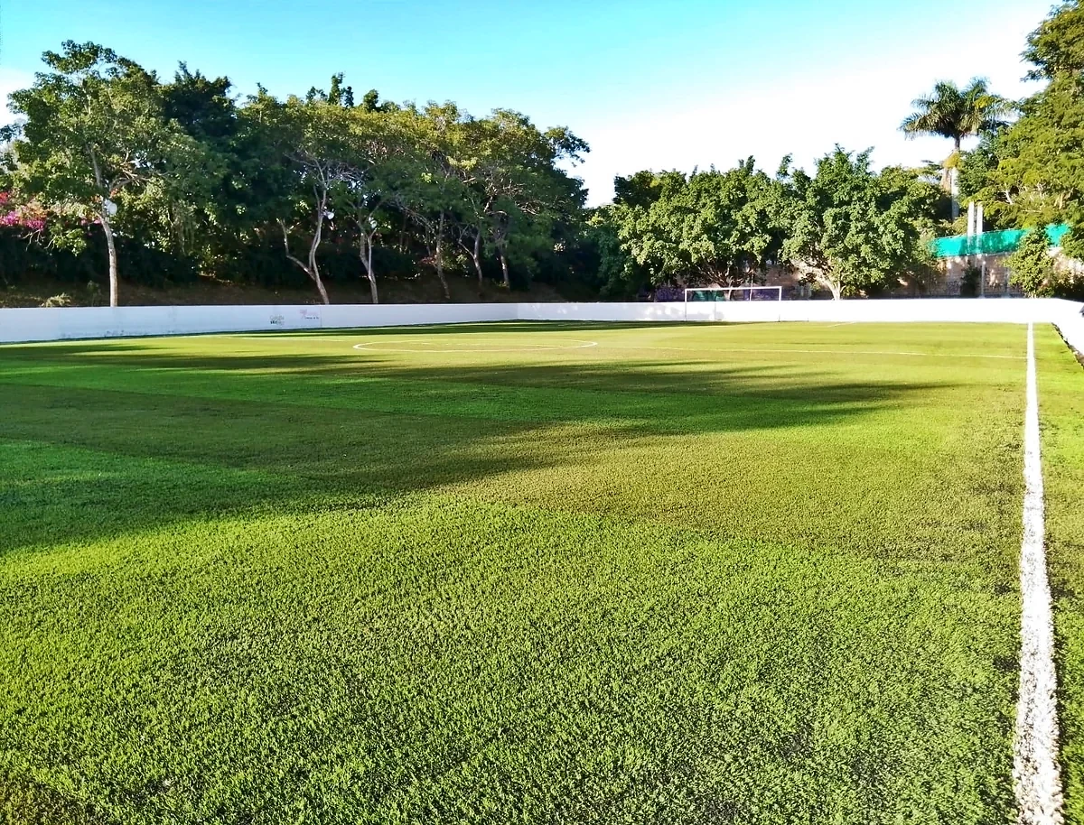 Cancha de fútbol 7 con pasto sintético en Atmex, Cuautla