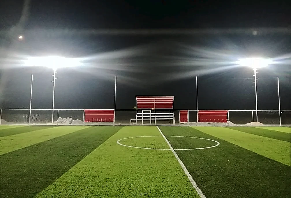 Cancha de fútbol 7 con pasto sintético en Los Aldama, Nuevo León