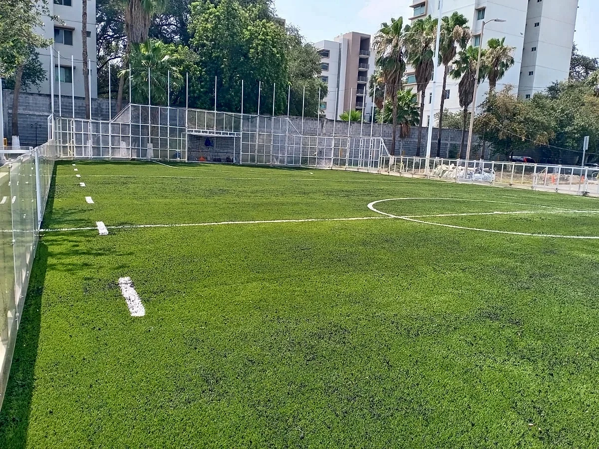 Cancha de fútbol rápido con pasto sintético en San Nicolás de los Garza, Nuevo León