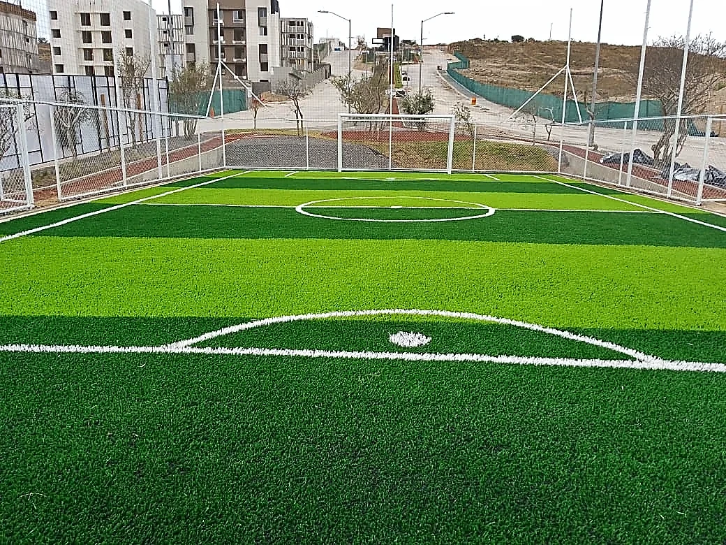 Cancha de fútbol 5 con pasto sintético en Carpin, Querétaro