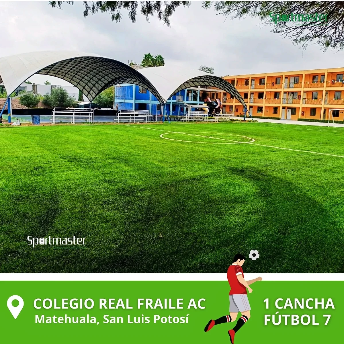 Cancha de fútbol 7 en el Colegio Real Fraile AC, Matehuala