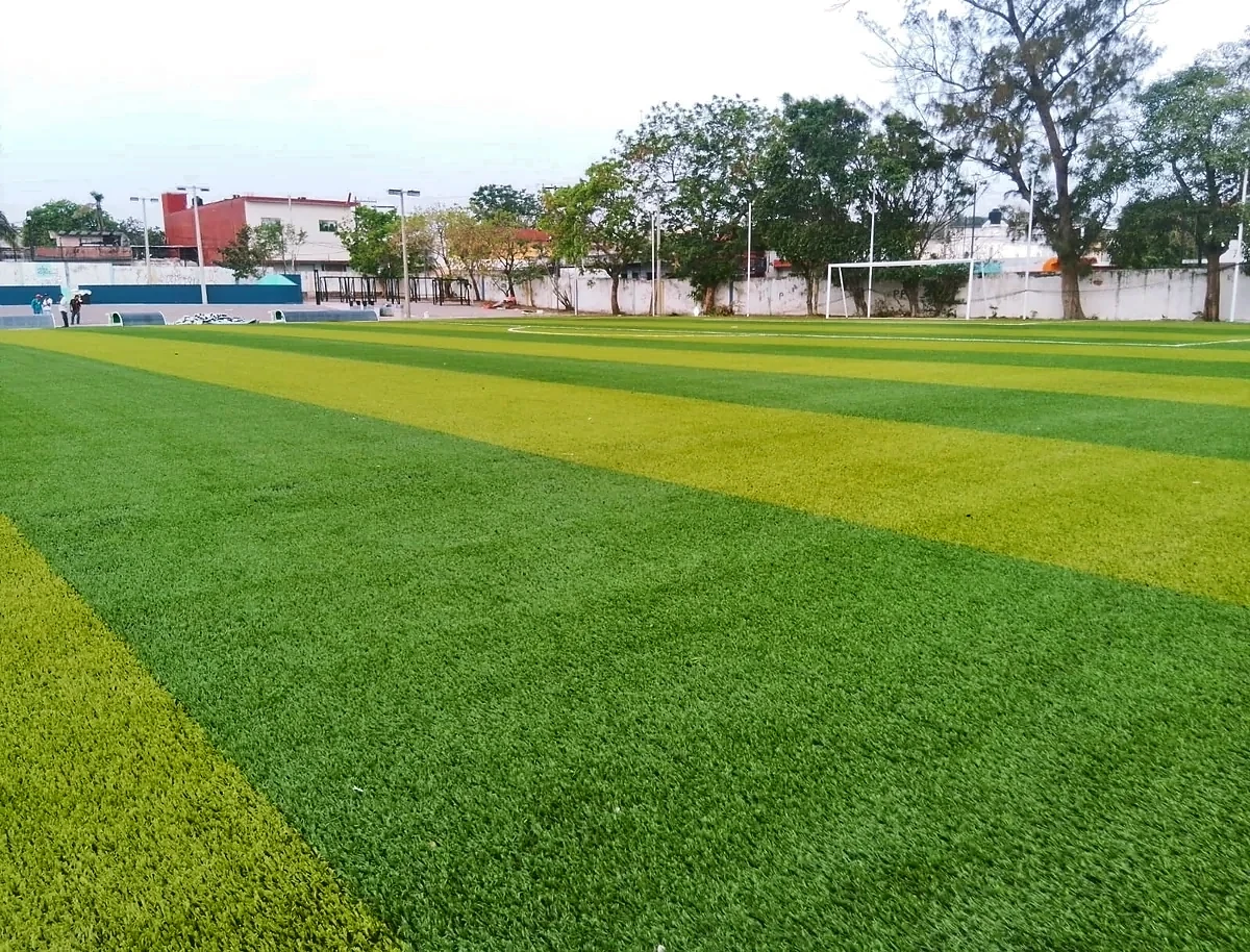 Cancha de fútbol soccer con pasto sintético en Veracruz, Veracruz